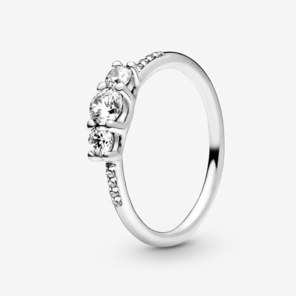 Pandora Clear Three-Stone Ring